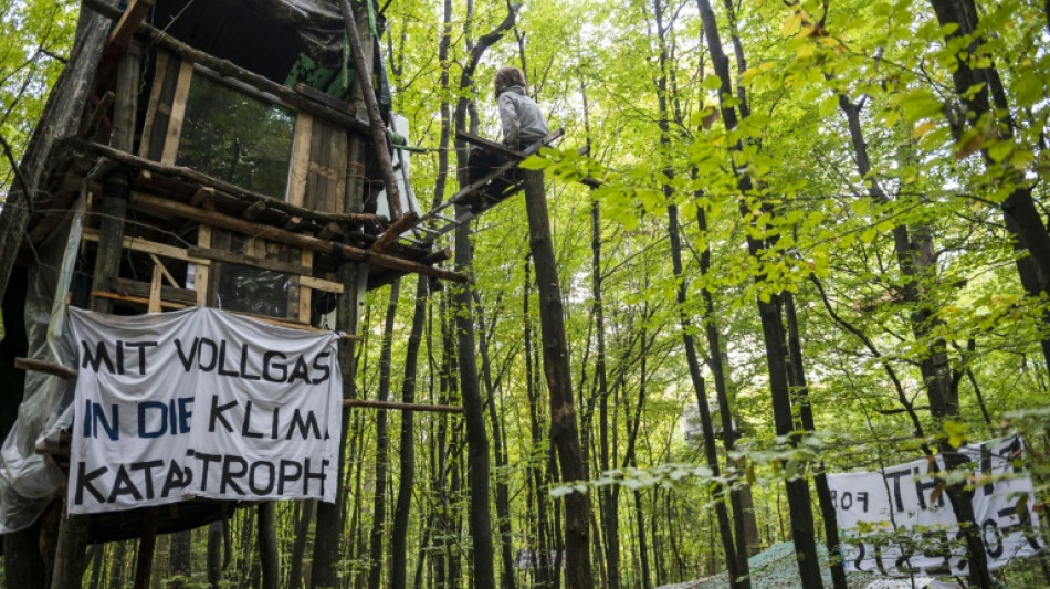 Polizei setzt Räumung von besetztem Wald in Laußnitzer Heide in Sachsen fort