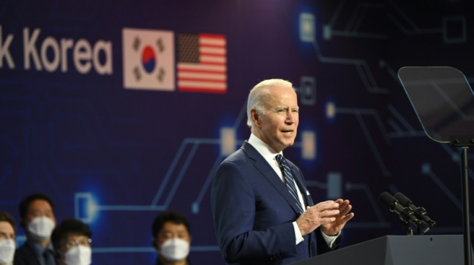 Biden opens SKorea trip at Samsung plant as NKorea nuclear fears mount