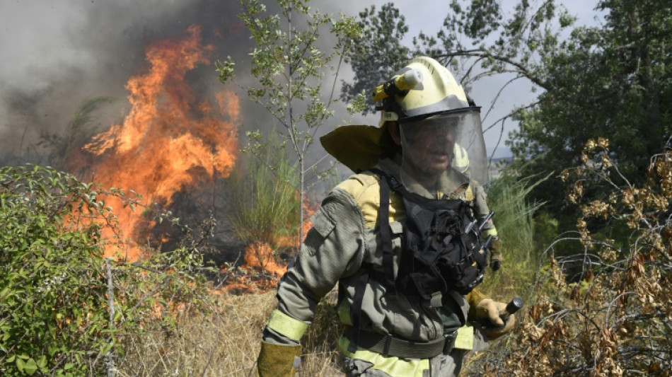 Espagne: les pompiers combattent un incendie dans le nord-ouest