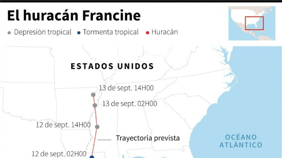 El huracán Francine acelera el rumbo hacia las costas de Luisiana, en EEUU