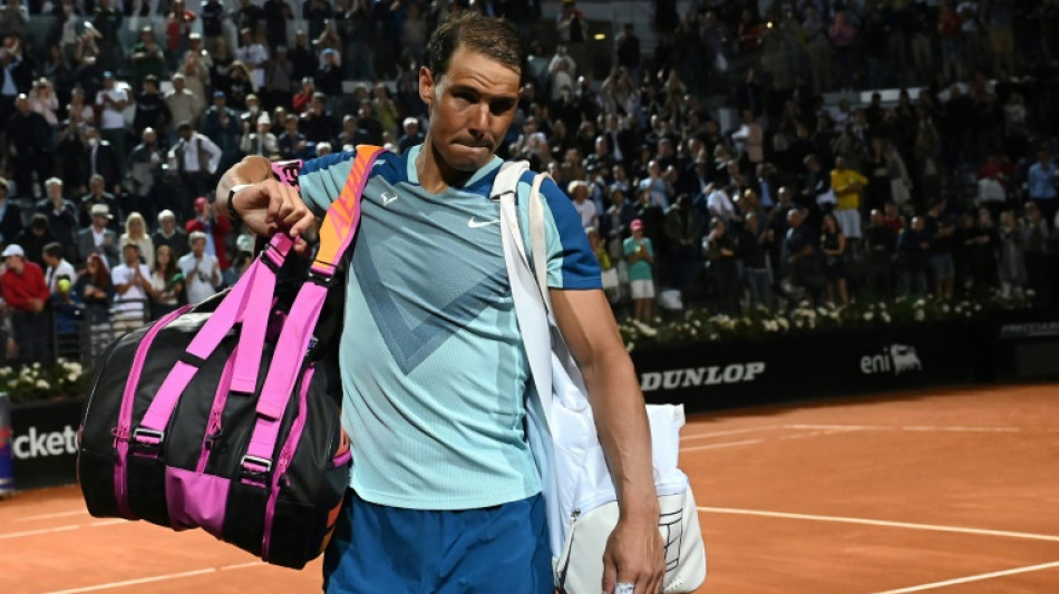 Tennis: "J'ai de nouveau eu très mal au pied", explique Nadal à Rome