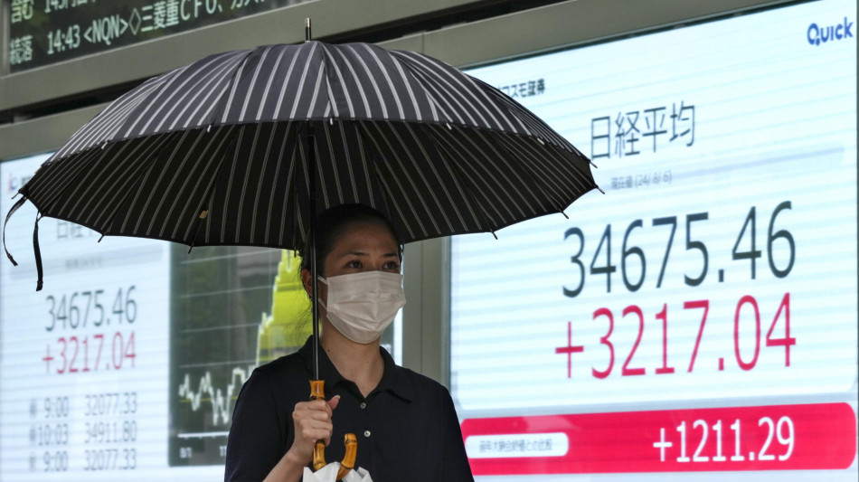 Borsa: l'Asia crolla in scia a Wall Street, Tokyo -4,4%