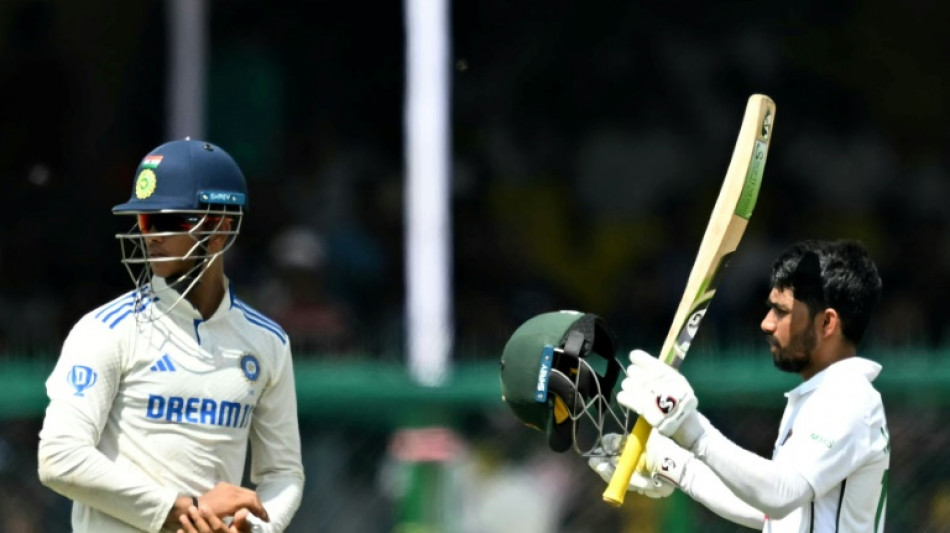 Bangladesh's Mominul reaches 100 after India strike in rain-hit Test