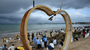 A Bali, nettoyage de plages envahies par l'un des "pires" échouages de déchets plastiques