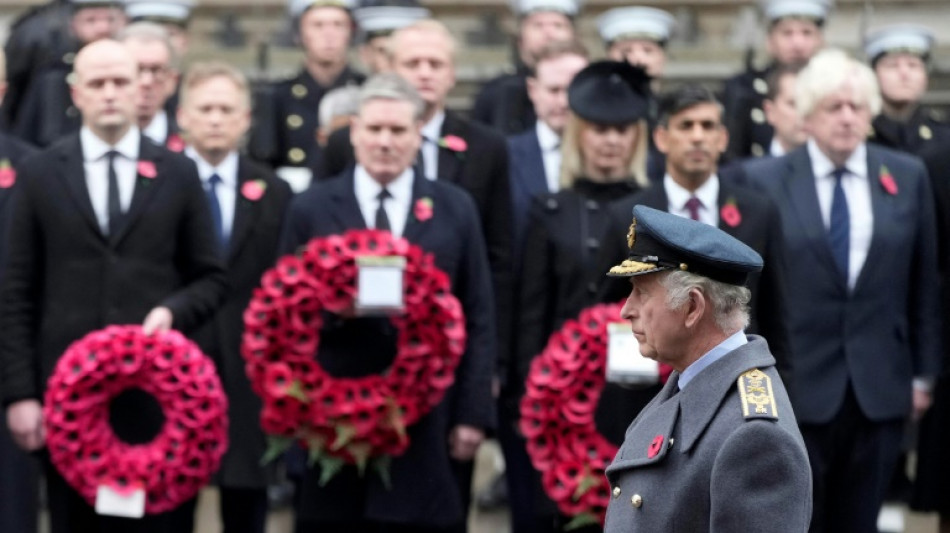 King Charles III leads silence for British war dead